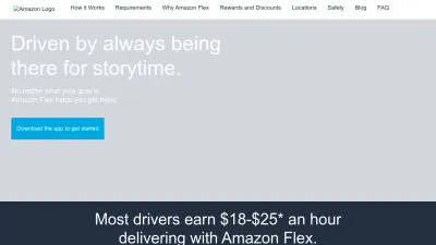 Screenshot preview of flex.amazon.com