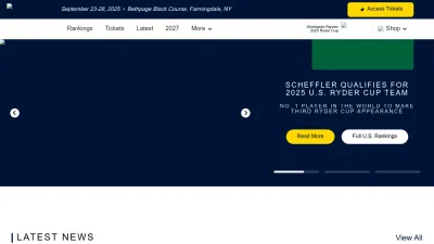 Screenshot preview of rydercup.com