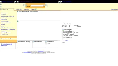 Screenshot preview of functions.wolfram.com