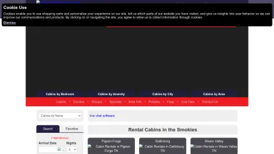 Screenshot preview of cabinsusa.com