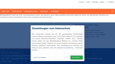 Screenshot of Gfz.de