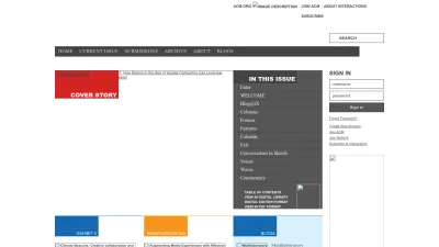 Screenshot preview of interactions.acm.org