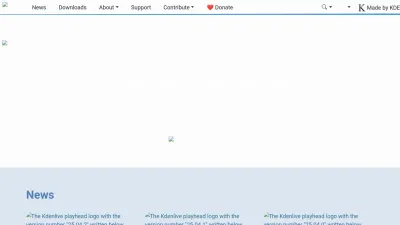 Screenshot preview of kdenlive.org