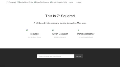 Screenshot preview of 71squared.com