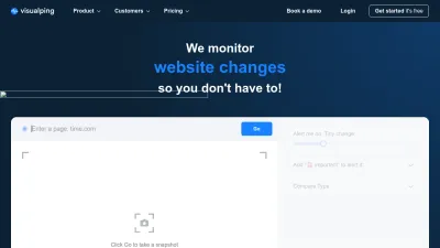 Screenshot preview of visualping.io