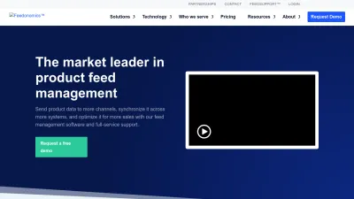 Screenshot preview of feedonomics.com