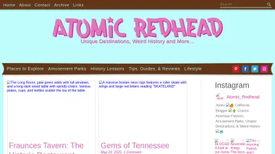 Screenshot preview of atomicredhead.com