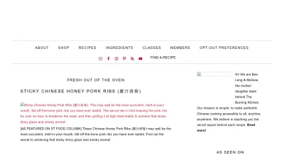 Screenshot preview of theburningkitchen.com