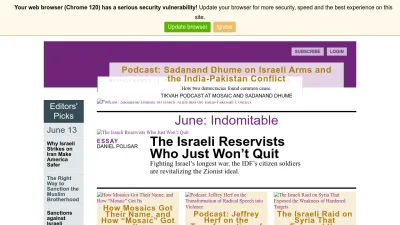 Screenshot preview of mosaicmagazine.com