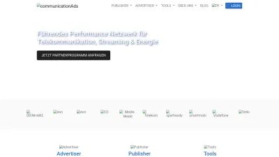 Screenshot preview of communicationads.net