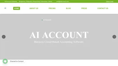 Screenshot preview of aiaccount.com