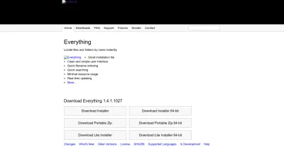Screenshot preview of voidtools.com