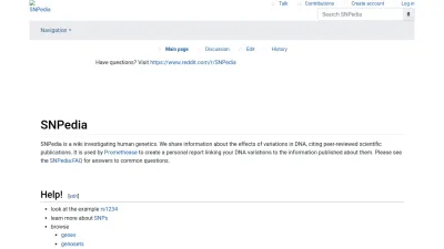 Screenshot preview of snpedia.com