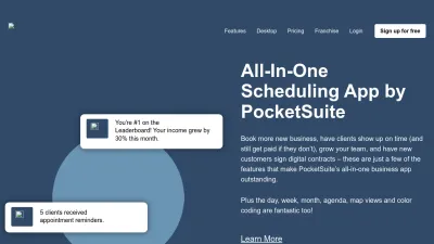 Screenshot preview of pocketsuite.io