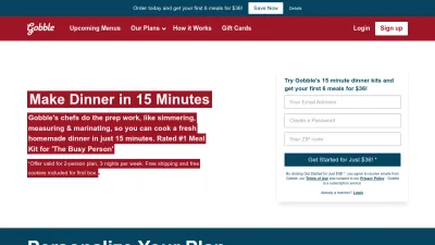 Screenshot preview of gobble.com
