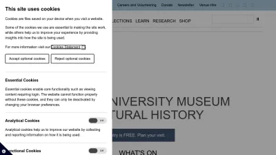 Screenshot preview of oumnh.ox.ac.uk