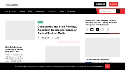 Screenshot preview of bellacaledonia.org.uk