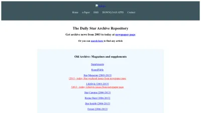 Screenshot preview of archive.thedailystar.net