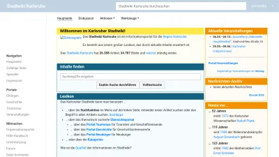 Screenshot preview of ka.stadtwiki.net