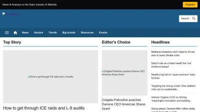 Screenshot preview of dairyreporter.com