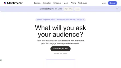 Screenshot preview of mentimeter.com
