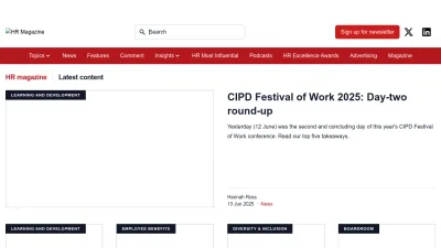 Screenshot preview of hrmagazine.co.uk