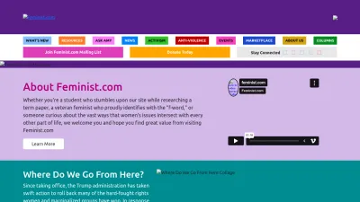 Screenshot preview of feminist.com
