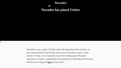 Screenshot preview of threader.app