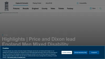 Screenshot preview of ecb.co.uk