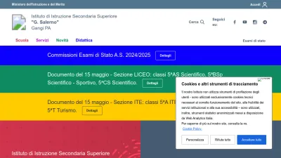 Screenshot preview of isisgangi.edu.it