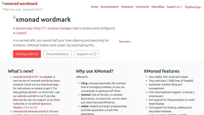 Screenshot preview of xmonad.org