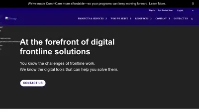 Screenshot preview of dimagi.com