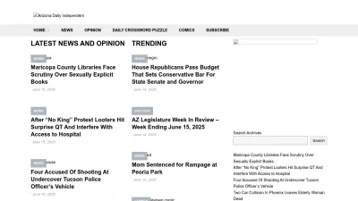 Screenshot preview of arizonadailyindependent.com