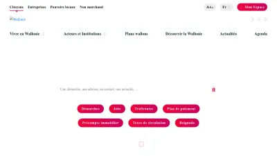 Screenshot preview of wallonie.be