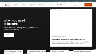 Screenshot preview of sgs.com