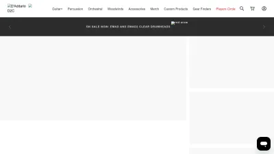 Screenshot preview of daddario.com