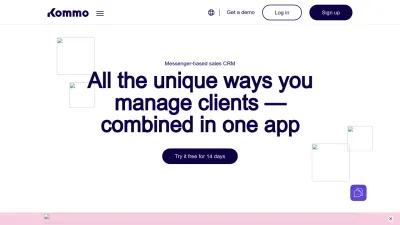 Screenshot preview of kommo.com