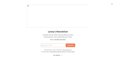 Screenshot preview of lennysnewsletter.com