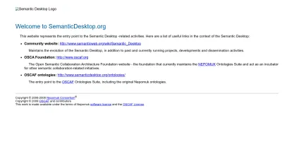 Screenshot preview of semanticdesktop.org