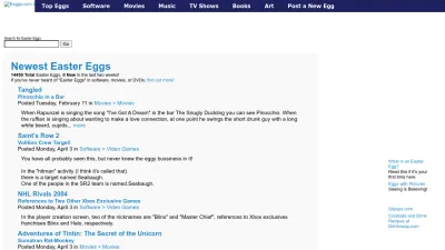 Screenshot preview of eeggs.com