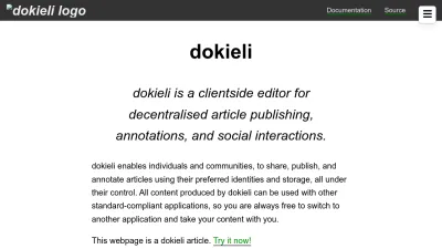 Screenshot preview of dokie.li