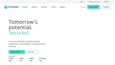 Screenshot preview of onespan.com