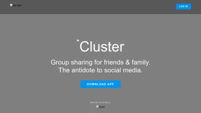 Screenshot preview of cluster.co