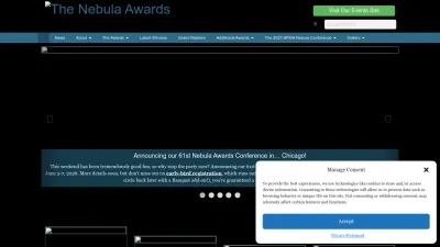 Screenshot preview of nebulas.sfwa.org