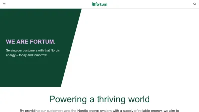 Screenshot preview of fortum.com