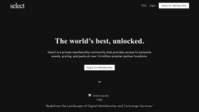 Screenshot preview of meetselect.com