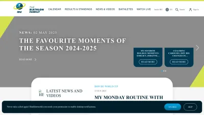 Screenshot preview of biathlonworld.com