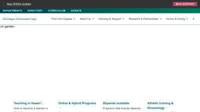 Screenshot preview of coe.hawaii.edu