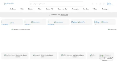 Screenshot preview of petz.com.br