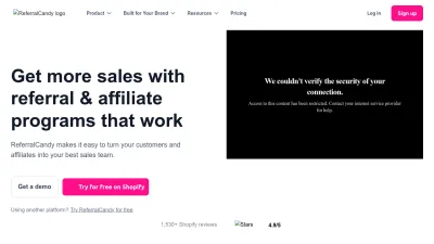 Screenshot preview of referralcandy.com